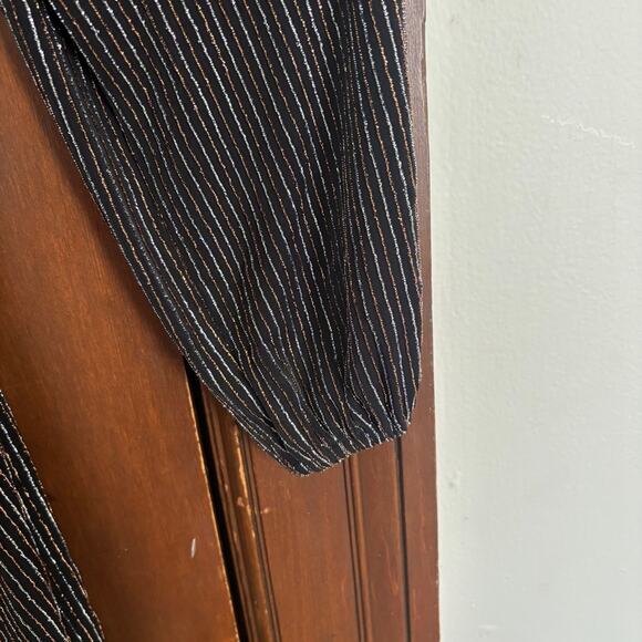 ✨ Marc Jacobs Metallic Disco Mini Dress Gold/Silver Puff Shoulder - Picture 6 of 9